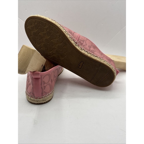 Coach C2782 Carson Espadrille Shoes Bubblegum Size 8 B - Picture 15 of 16
